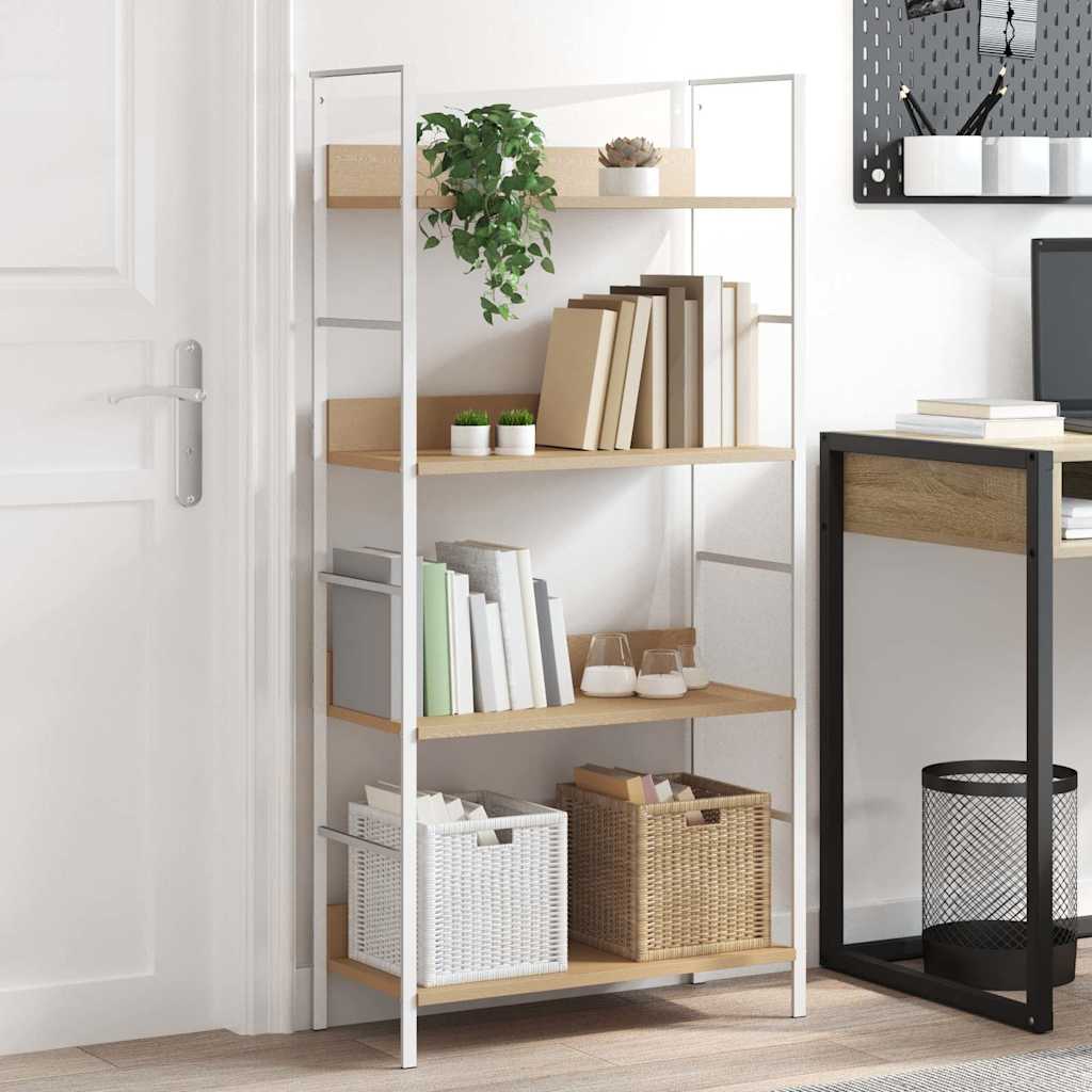 Bokhylla 4 hyllor ek 60x27,6x124,5 cm konstruerat trä