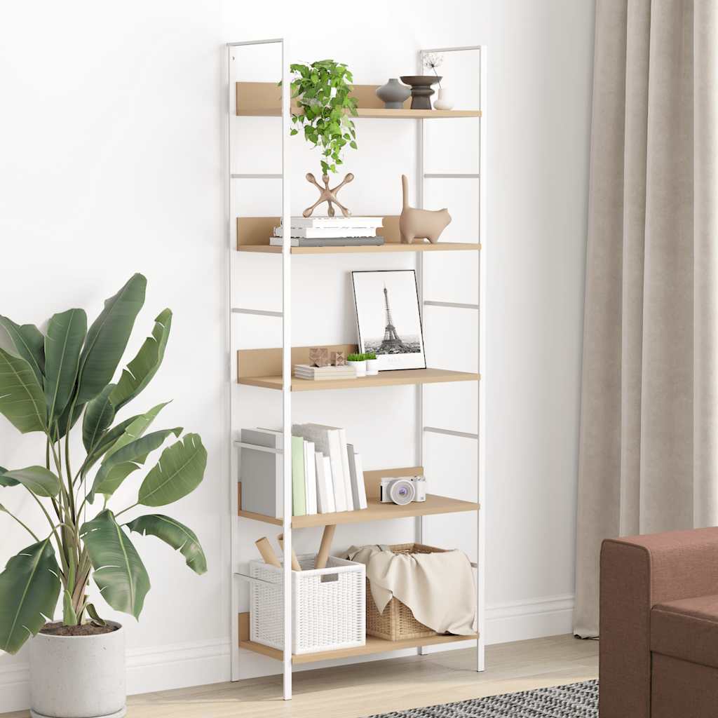 Bokhylla 5 hyllplan ek 60x27,6x158,5 cm konstruerat trä