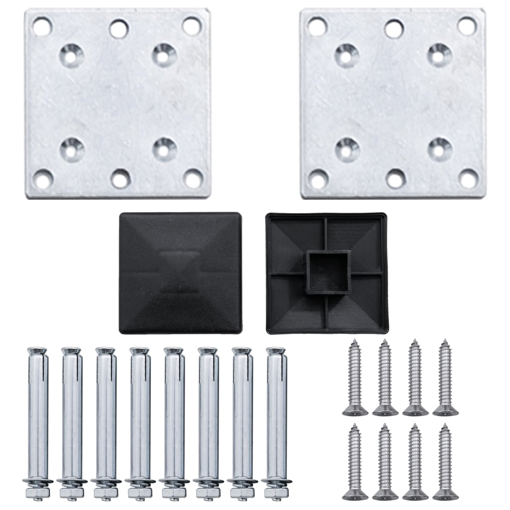 Staketpanel WPC 353x106 cm grå