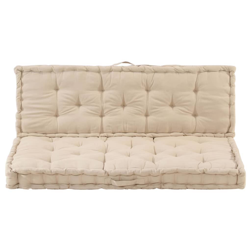 Dyna till pallsoffa 2 st bomull beige