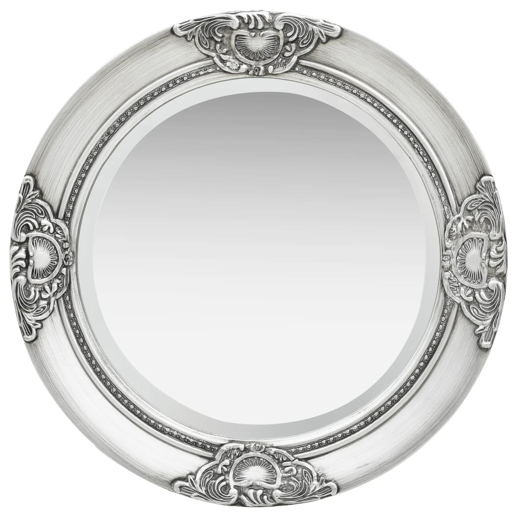 Väggspegel barockstil 50 cm silver