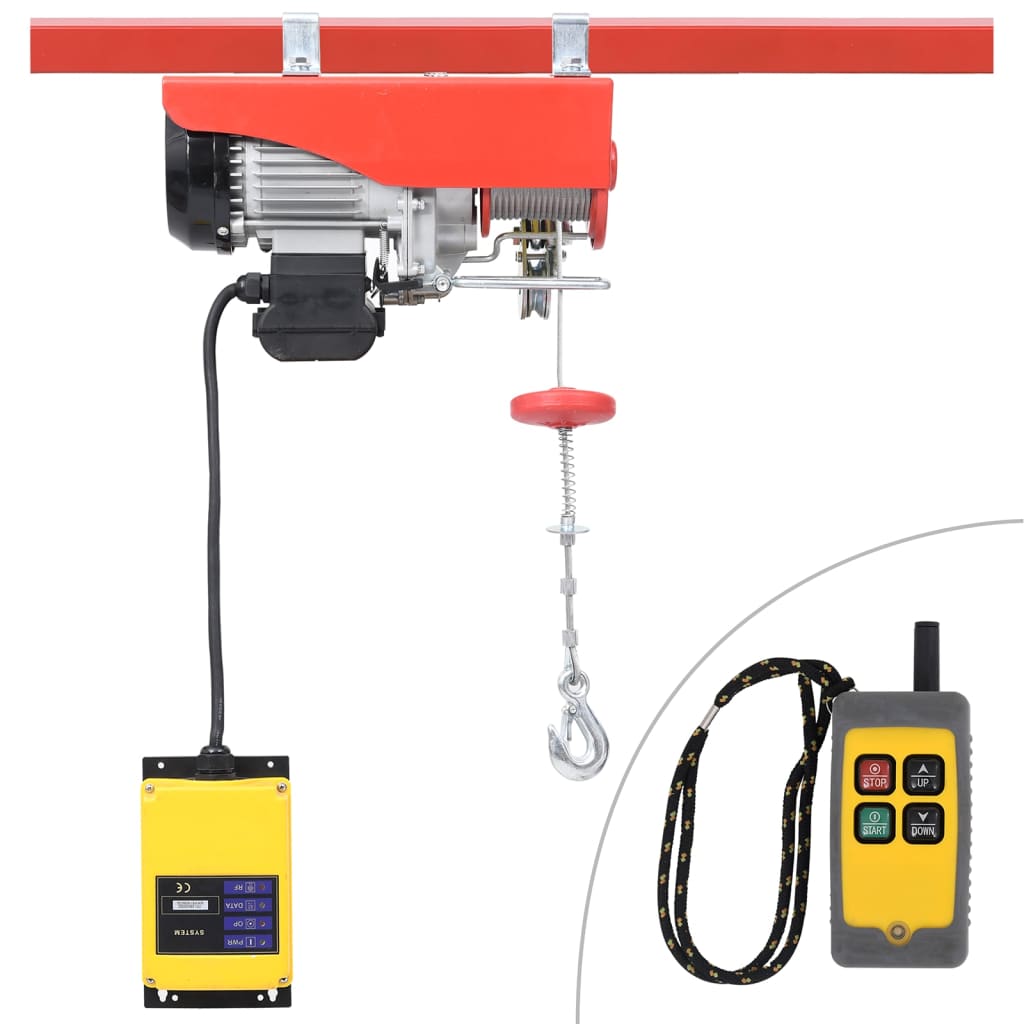 Elektrisk vinsch med trådlös fjärrkontroll 1000 W 300/600 kg