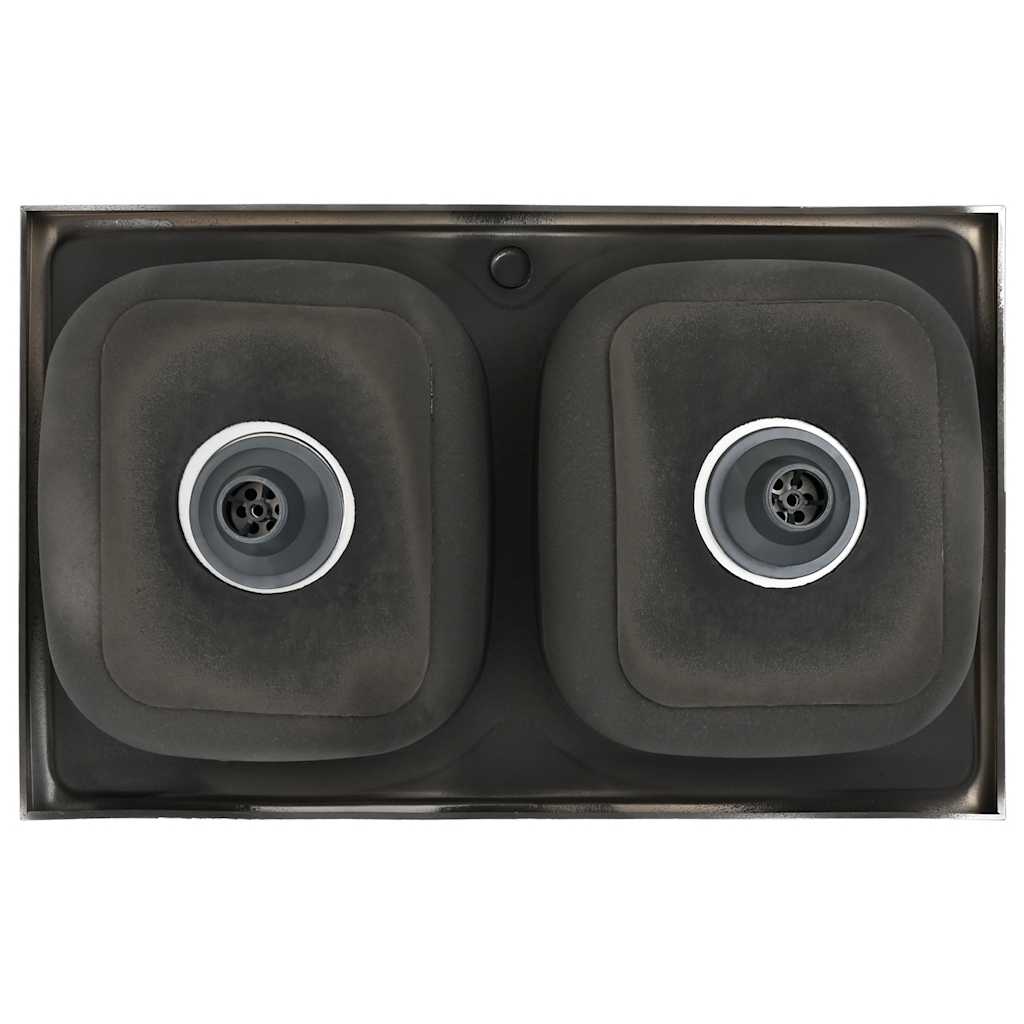 Dubbla diskhoar silver 800x500x155 mm rostfritt stål