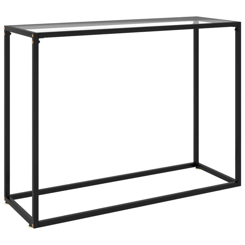 Konsolbord transparent 100x35x75 cm härdat glas