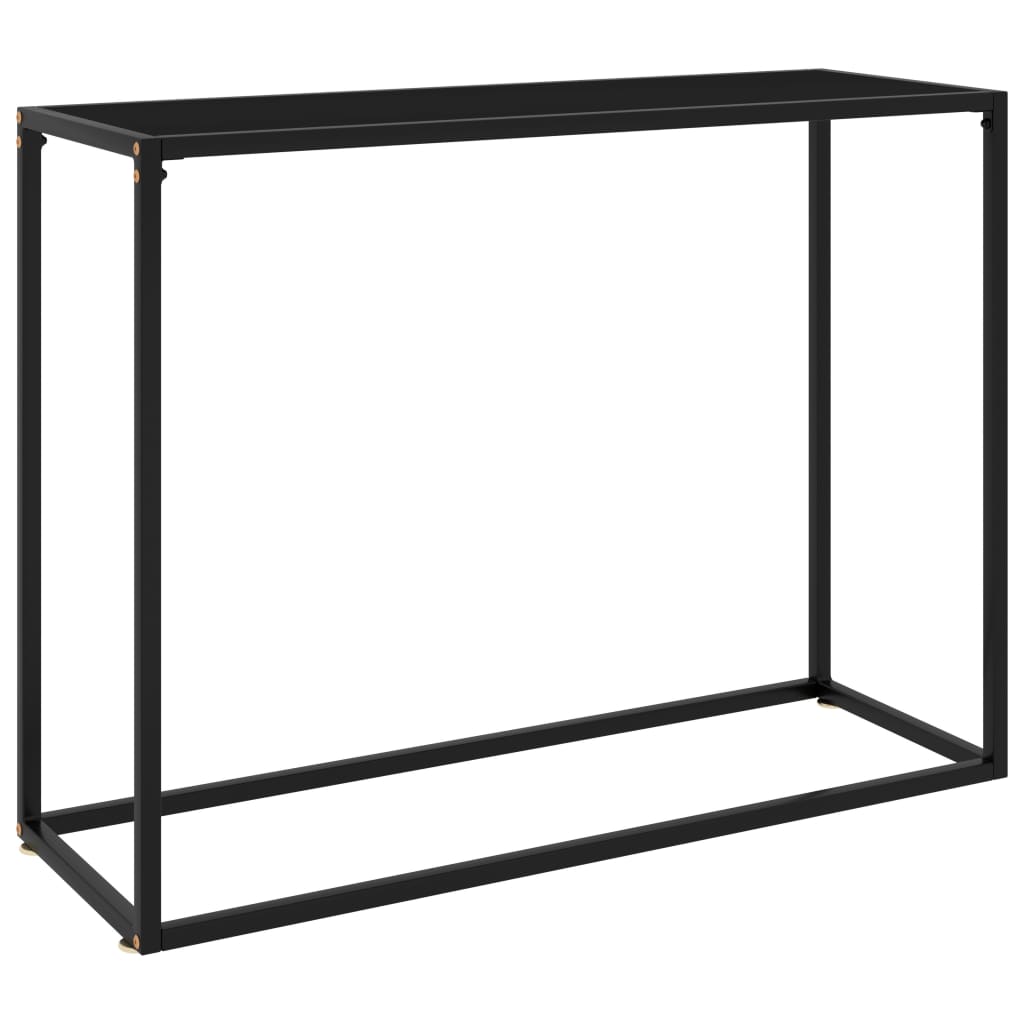 Konsolbord svart 100x35x75 cm härdat glas