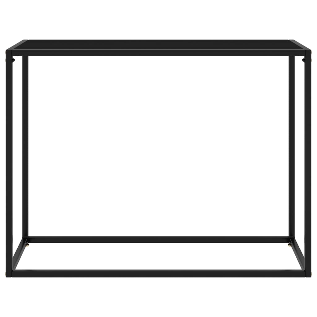 Konsolbord svart 100x35x75 cm härdat glas