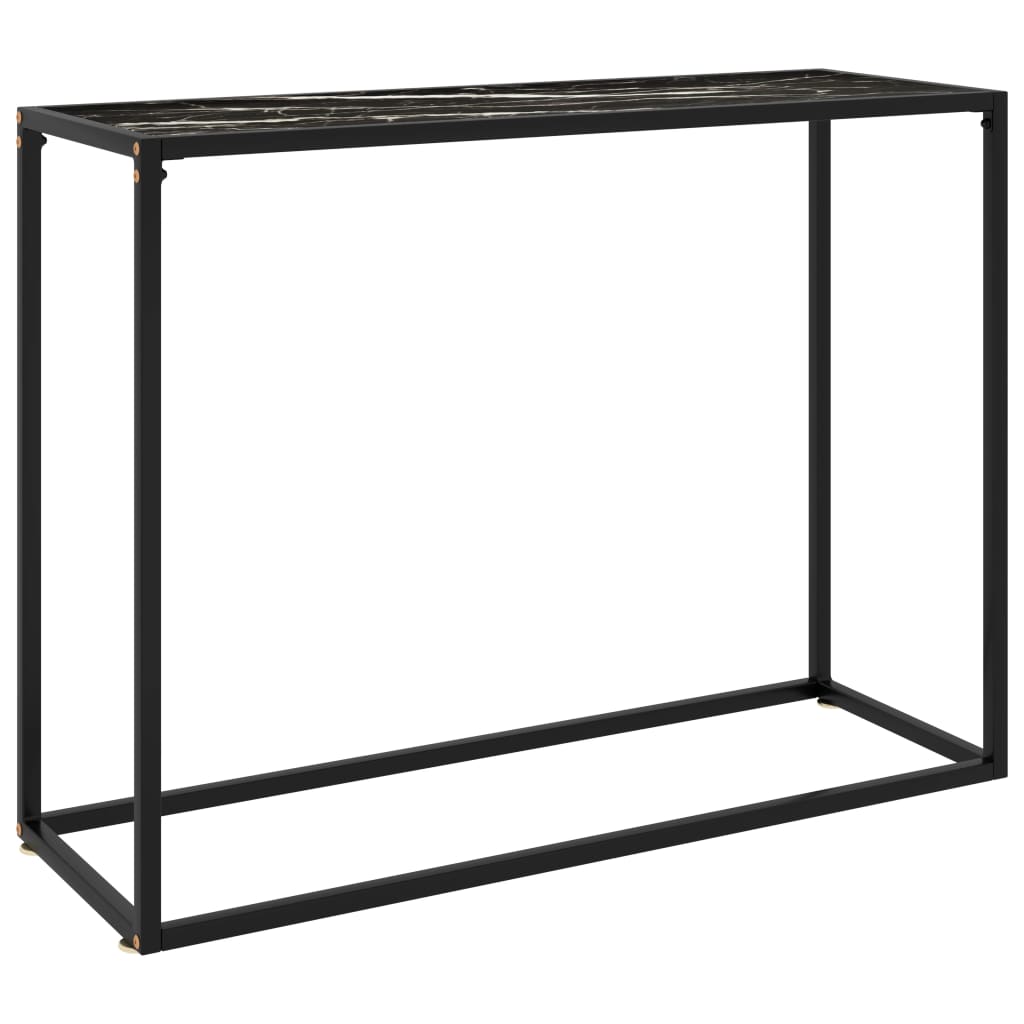 Konsolbord svart 100x35x75 cm härdat glas