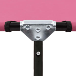 Hopfällbar solsäng stål rosa