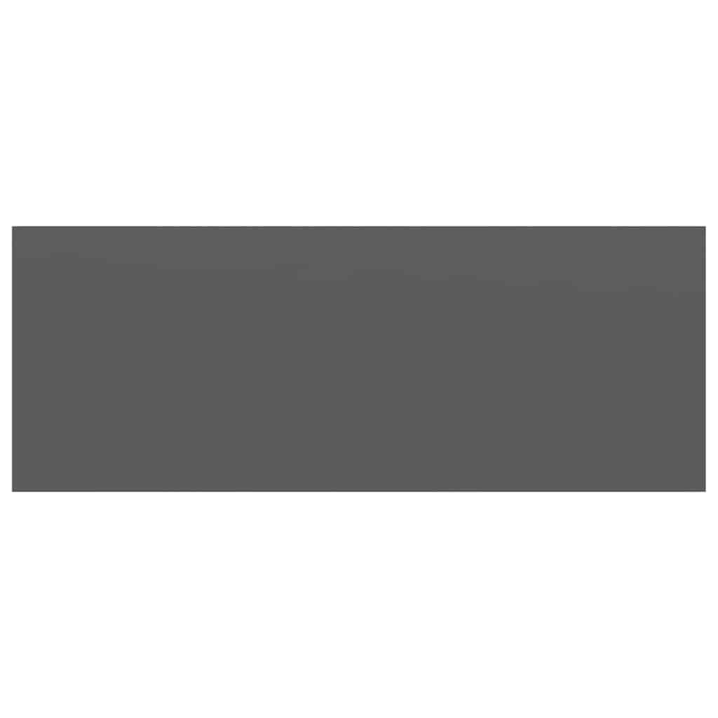 Svävande vägghyllor 4 st grå högglans 60x23,5x3,8 cm MDF