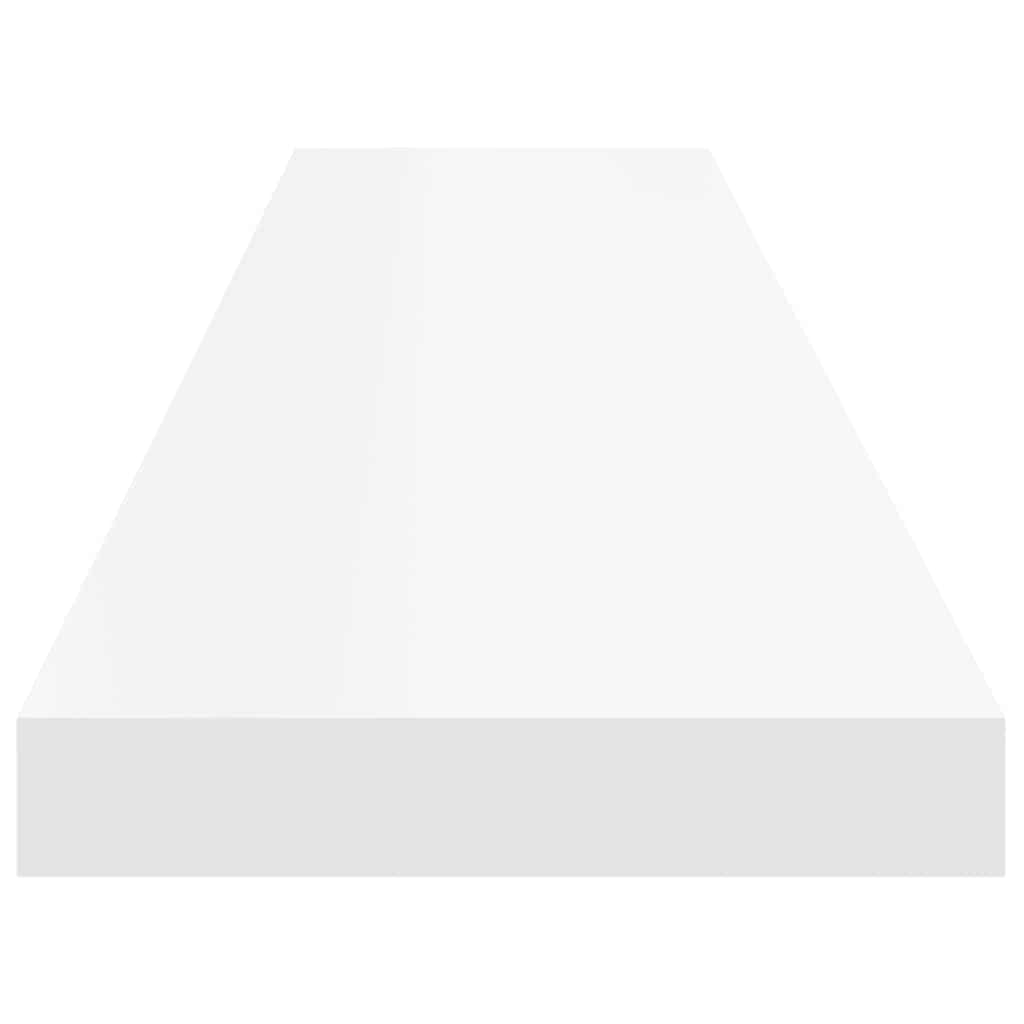 Svävande vägghyllor 2 st vit 120x23,5x3,8 cm MDF