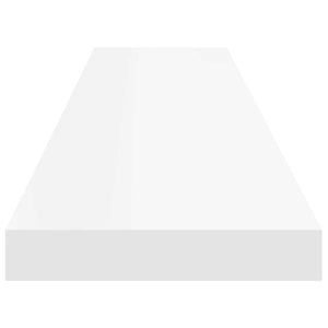 Svävande vägghyllor 2 st vit 120x23,5x3,8 cm MDF