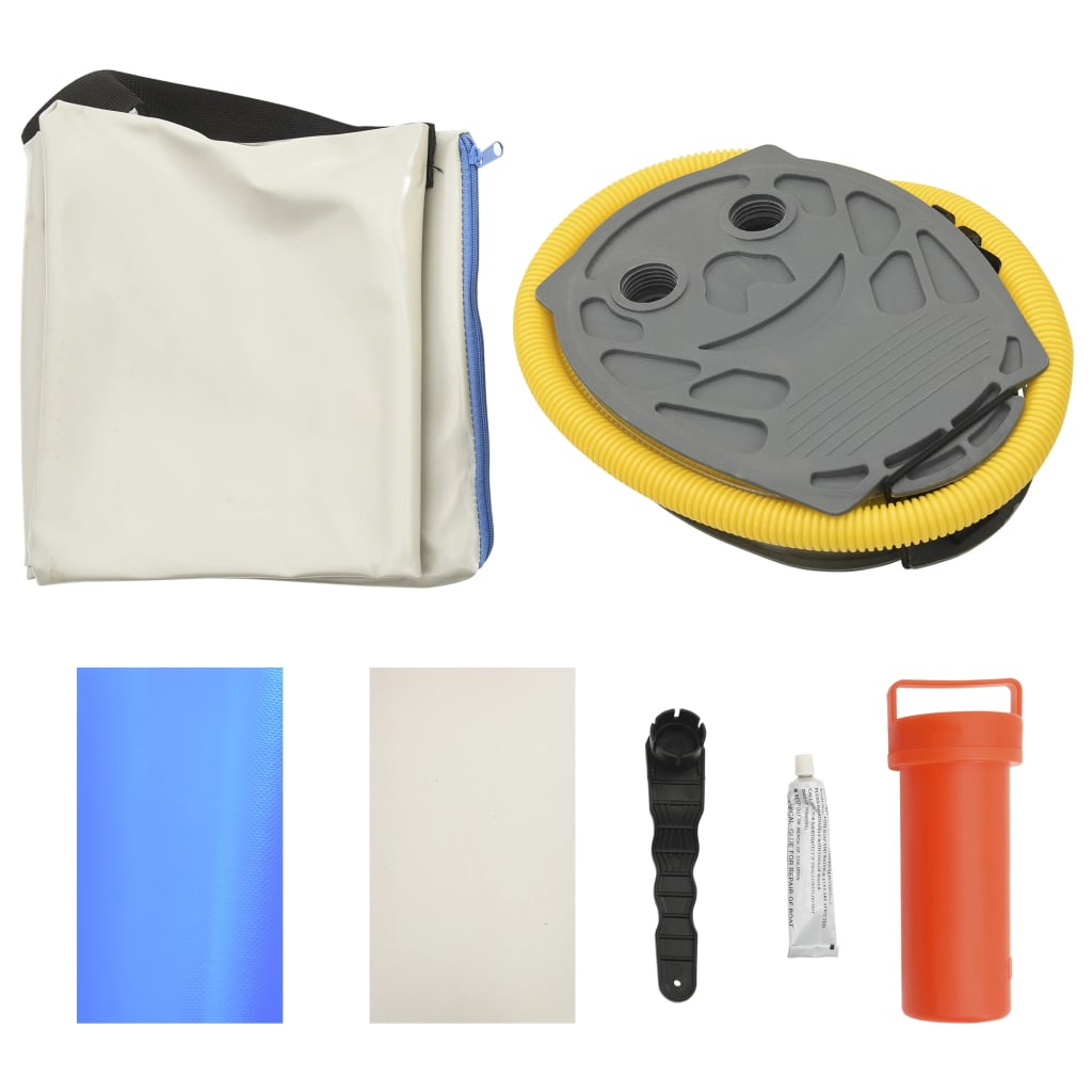 Uppblåsbar gymnastikmatta med pump 60x100x10 cm PVC blå