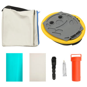 Uppblåsbar gymnastikmatta med pump 60x100x20 cm PVC grön