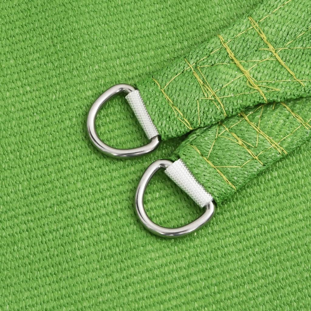 Solsegel 160 g/m² ljusgrön 2,5x2,5 m HDPE