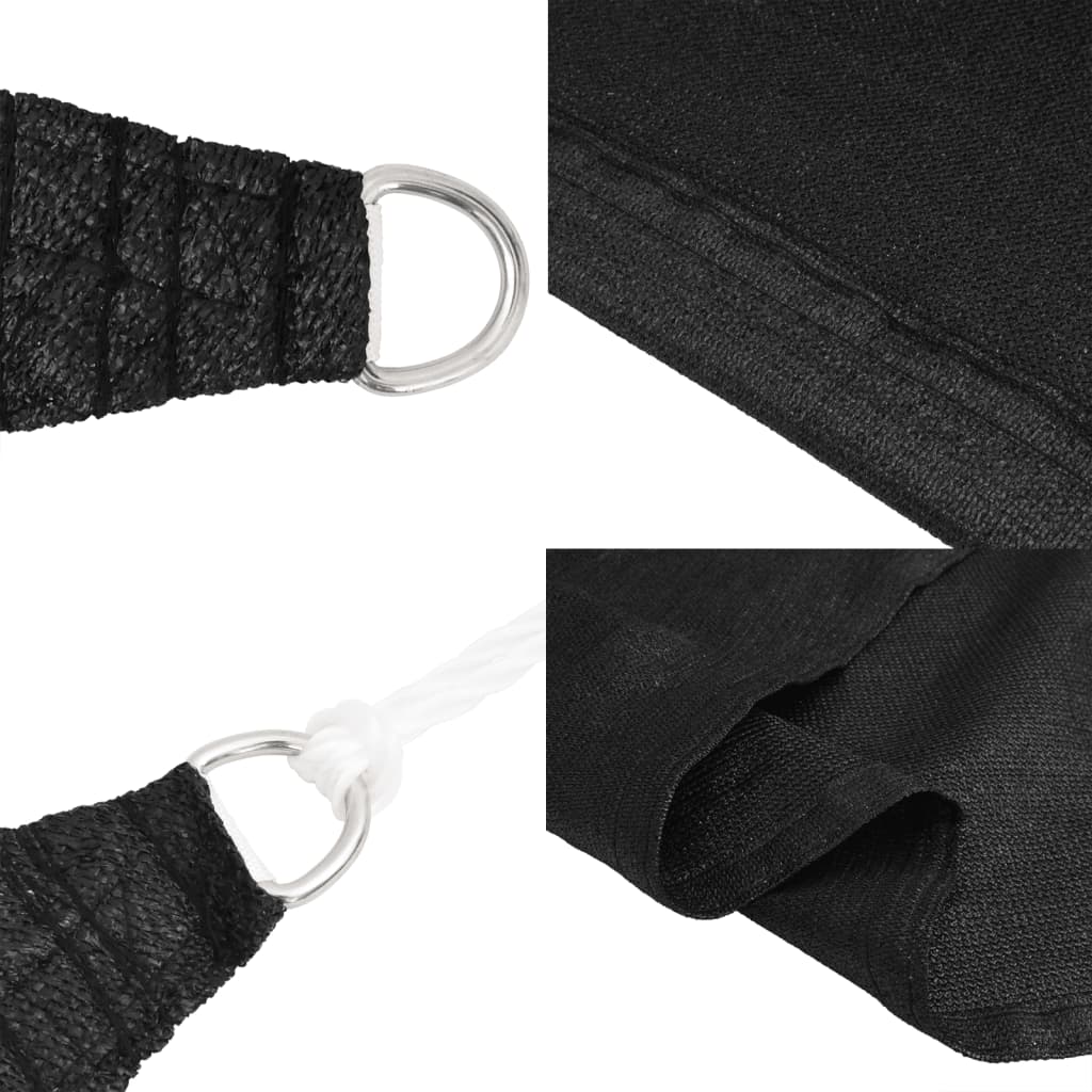 Solsegel 160 g/m² svart 2,5x3,5 m HDPE