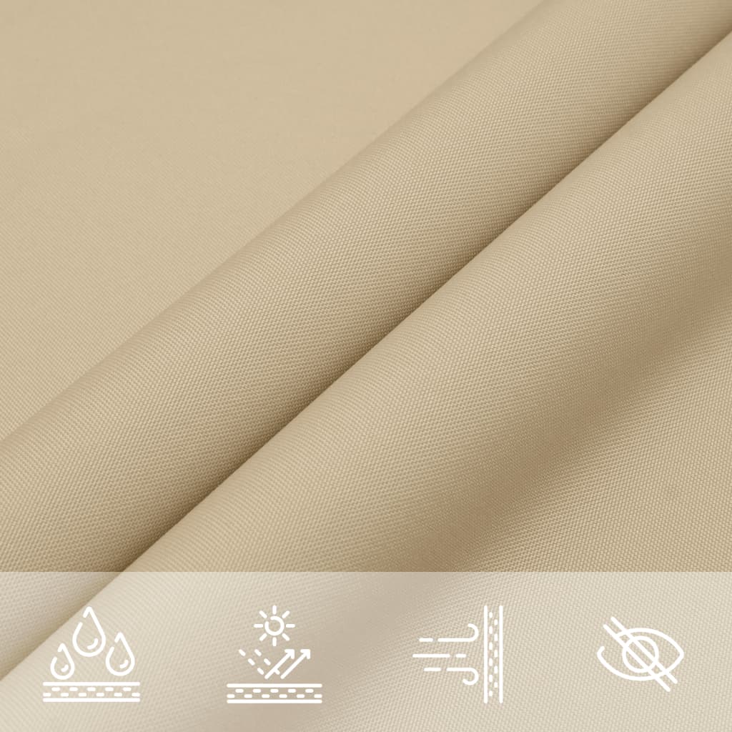 Solsegel oxfordtyg trekantigt 2,5x2,5x3,5 m beige - njoyroom