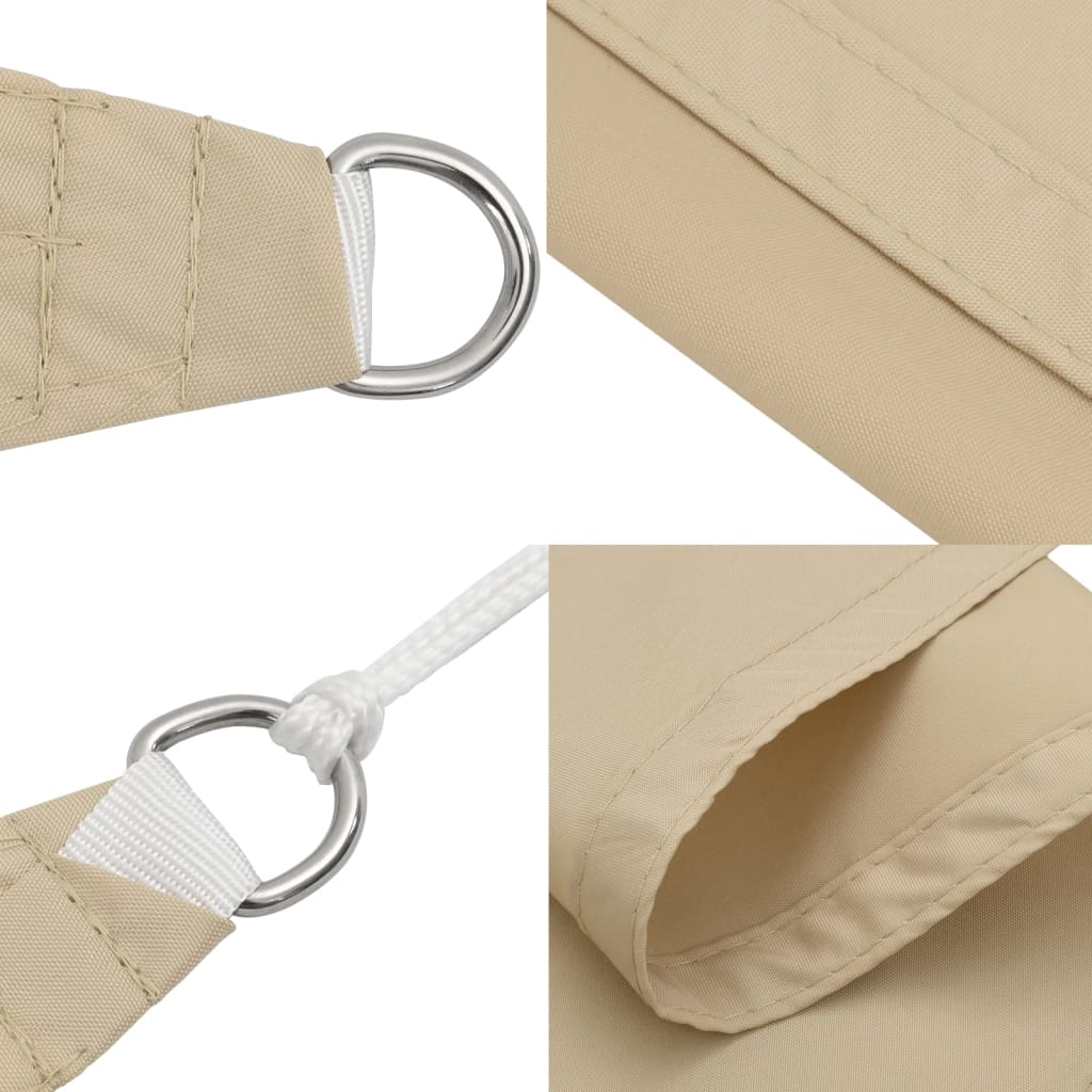 Solsegel oxfordtyg trekantigt 2,5x2,5x3,5 m beige - njoyroom