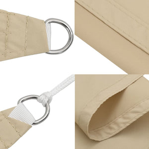 Solsegel Oxfordtyg trekantigt 3,5x3,5x4,9 m beige - njoyroom