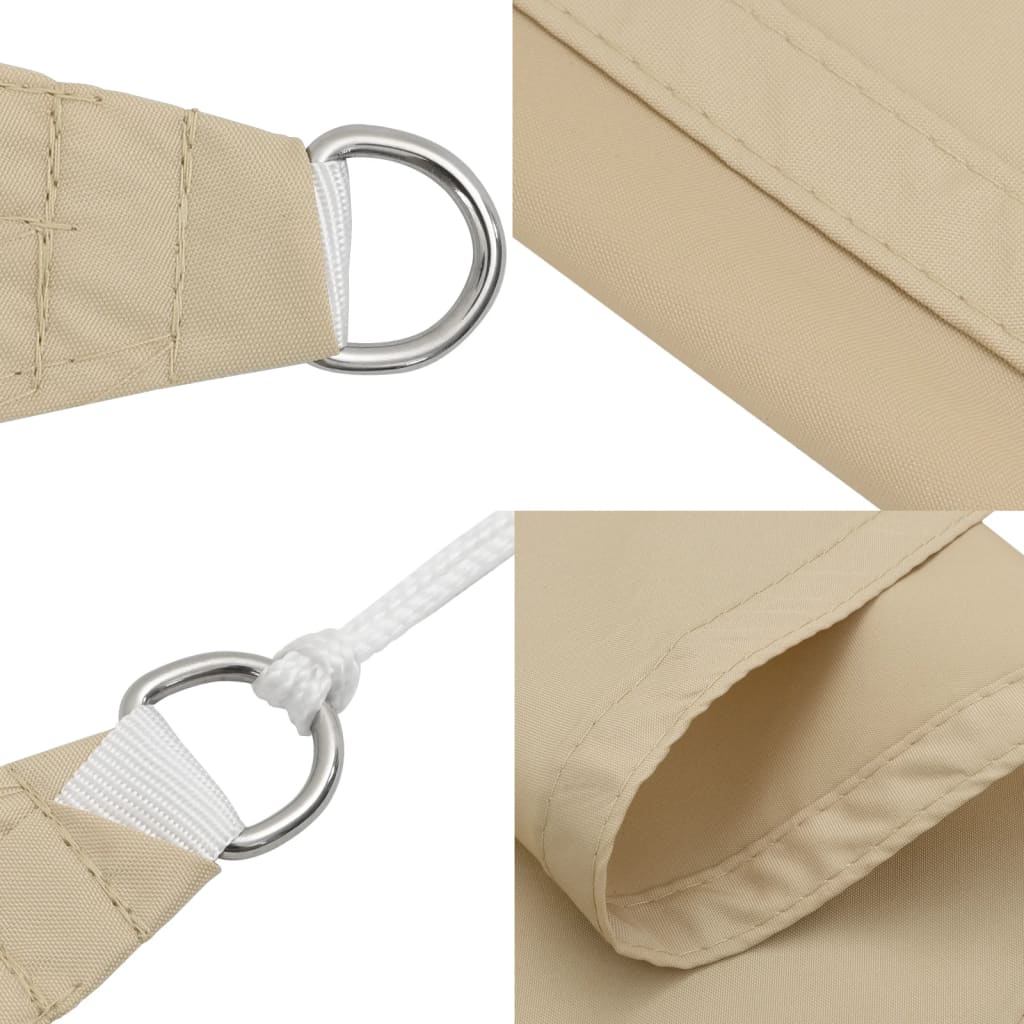 Solsegel Oxfordtyg trekantigt 4,5x4,5x4,5 m beige - njoyroom