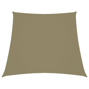 Solsegel oxfordtyg trapets 2/4x3 m beige - njoyroom