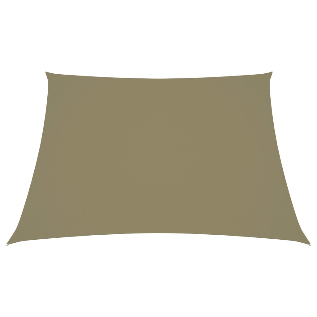 Solsegel oxfordtyg trapets 2/4x3 m beige - njoyroom