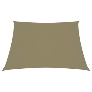 Solsegel oxfordtyg trapets 2/4x3 m beige - njoyroom