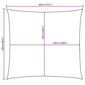 Solsegel oxfordtyg rektangulärt 2,5x3 m vit - njoyroom