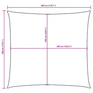 Solsegel oxfordtyg fyrkantigt 3x3 m terrakotta - njoyroom