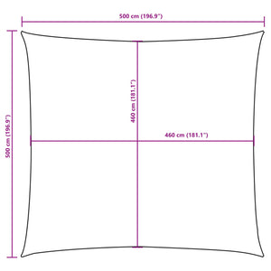 Solsegel oxfordtyg fyrkantigt 5x5 m terrakotta - njoyroom