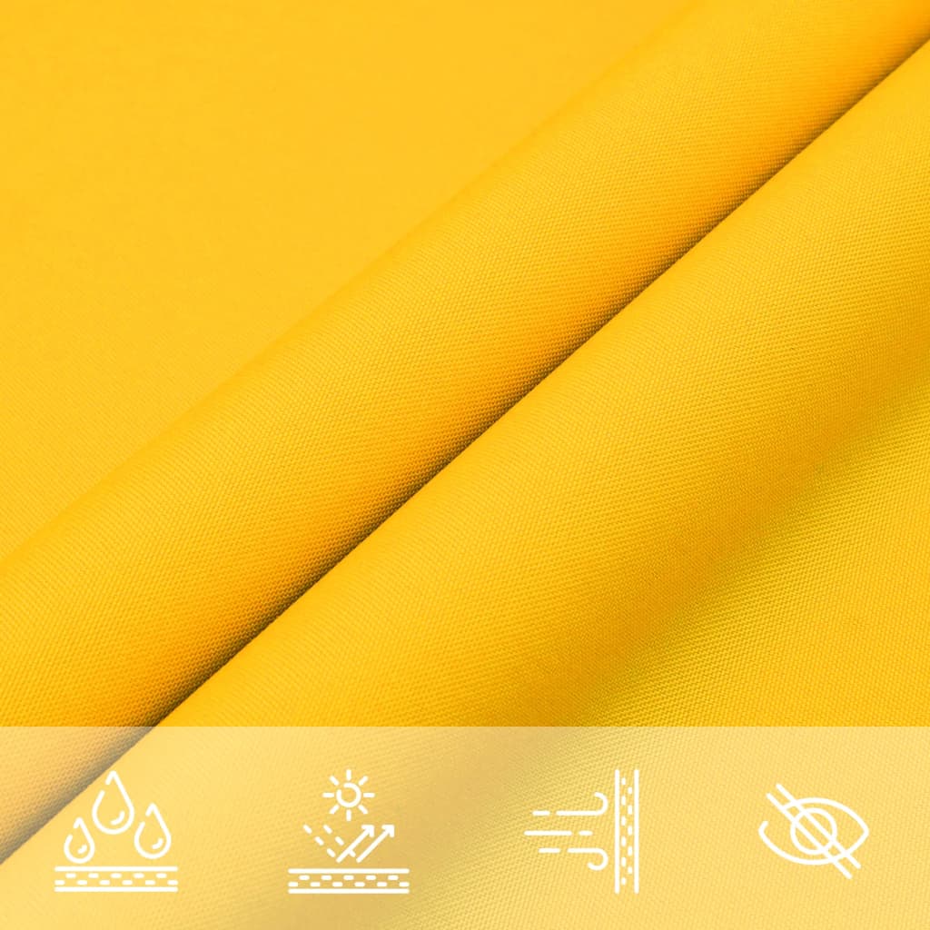 Solsegel oxfordtyg rektangulärt 4x6 m gul