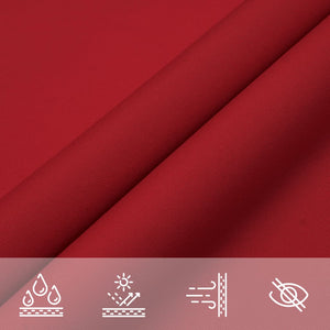 Solsegel oxfordtyg trekantigt 4x5x6,4 m röd