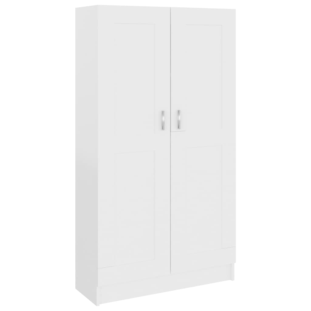 Bokskåp vit 82,5x30,5x150 cm konstruerat trä