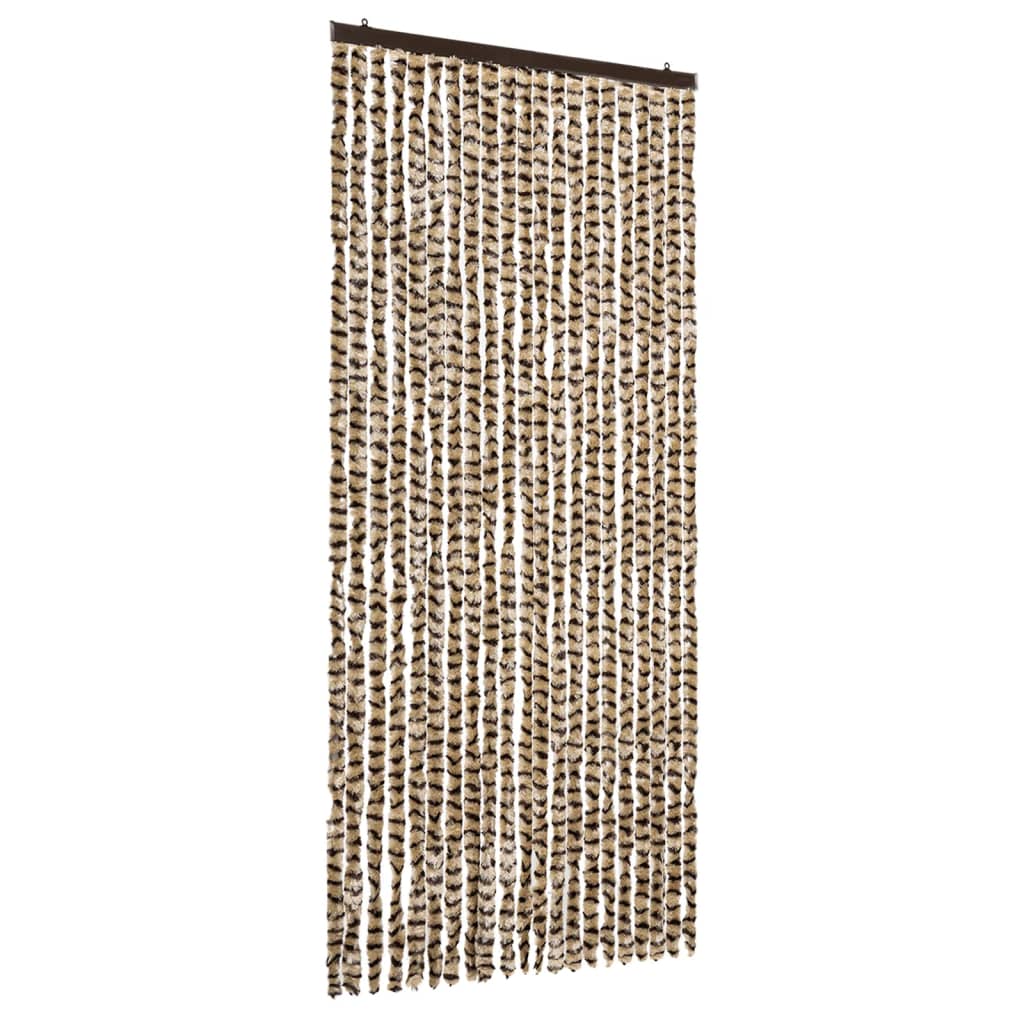 Insektsdraperi beige och brun 90x220 cm chenille