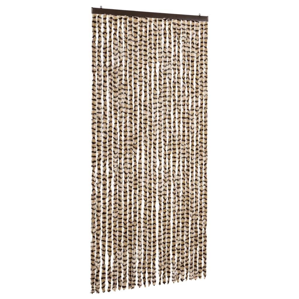 Insektsdraperi beige och brun 100x220 cm chenille