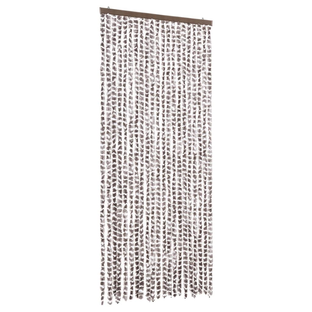 Insektsdraperi taupe och vit 90x220 cm chenille