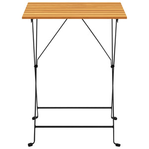 Hopfällbart caféset 3 delar massivt akaciaträ