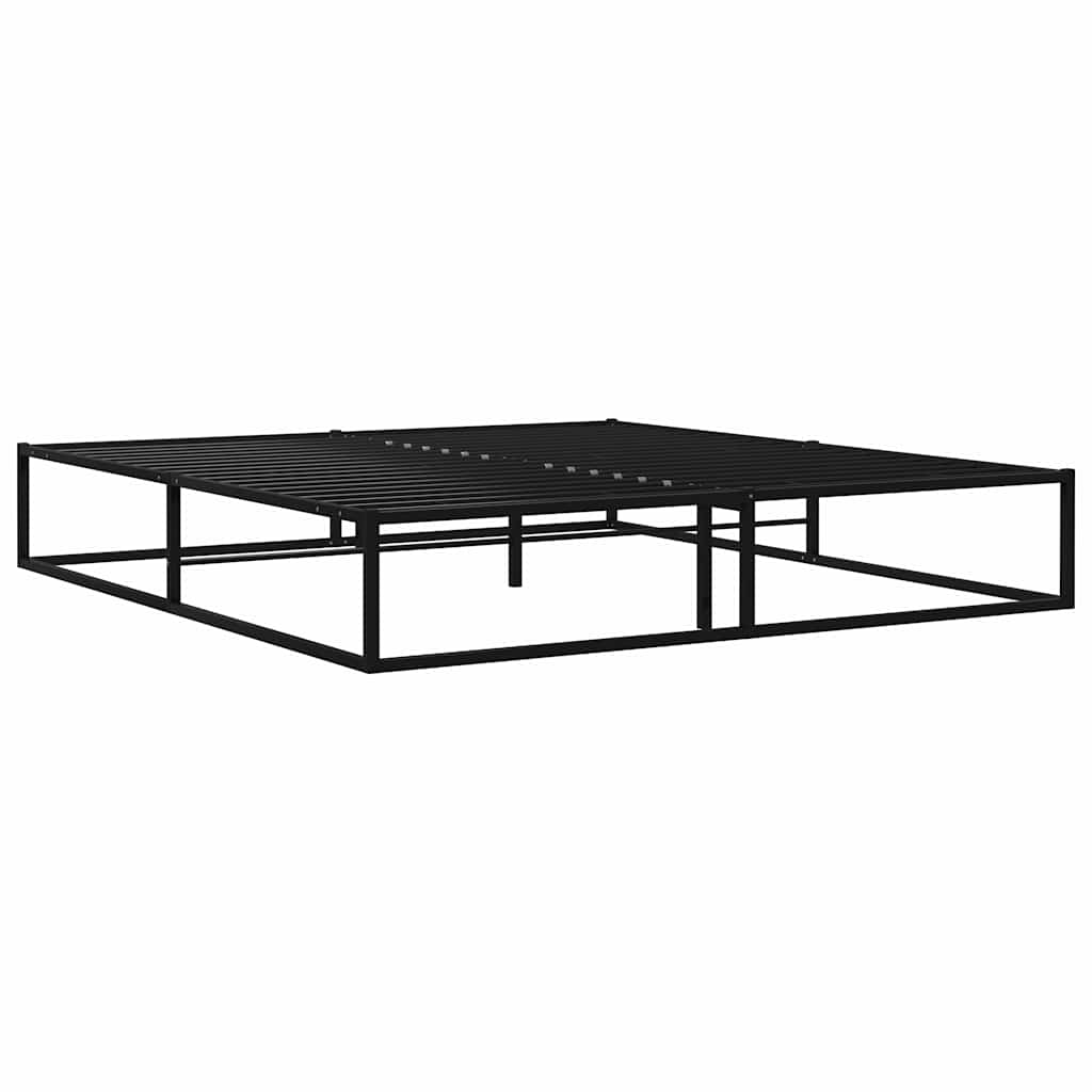 Sängram utan madrass svart metall 140x200 cm