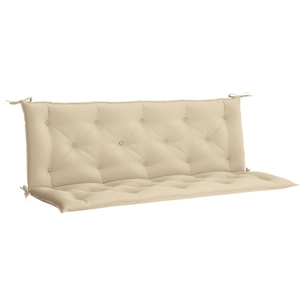 Bänkdyna för trädgården beige 150x(50+50)x7 cm oxfordtyg