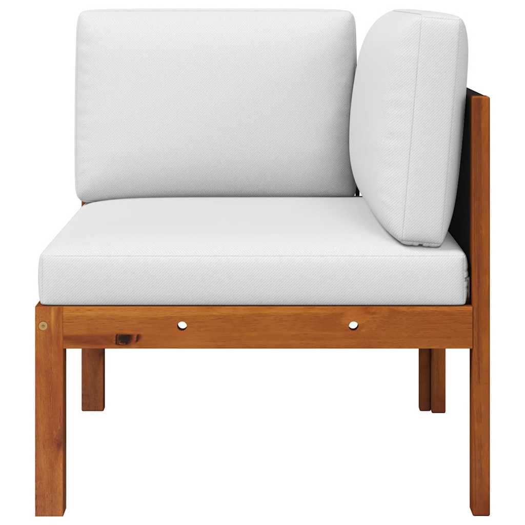 2-delad trädgårdsloungegrupp med kuddar trä akacia och rep