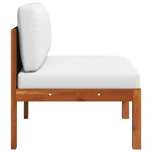 2-delad trädgårdsloungegrupp med kuddar trä akacia och rep