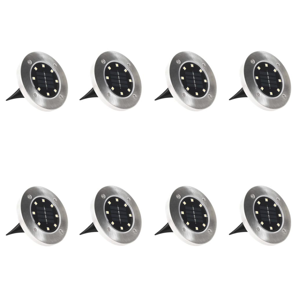 Marklampor soldrivna 8 st LED RGB-färg