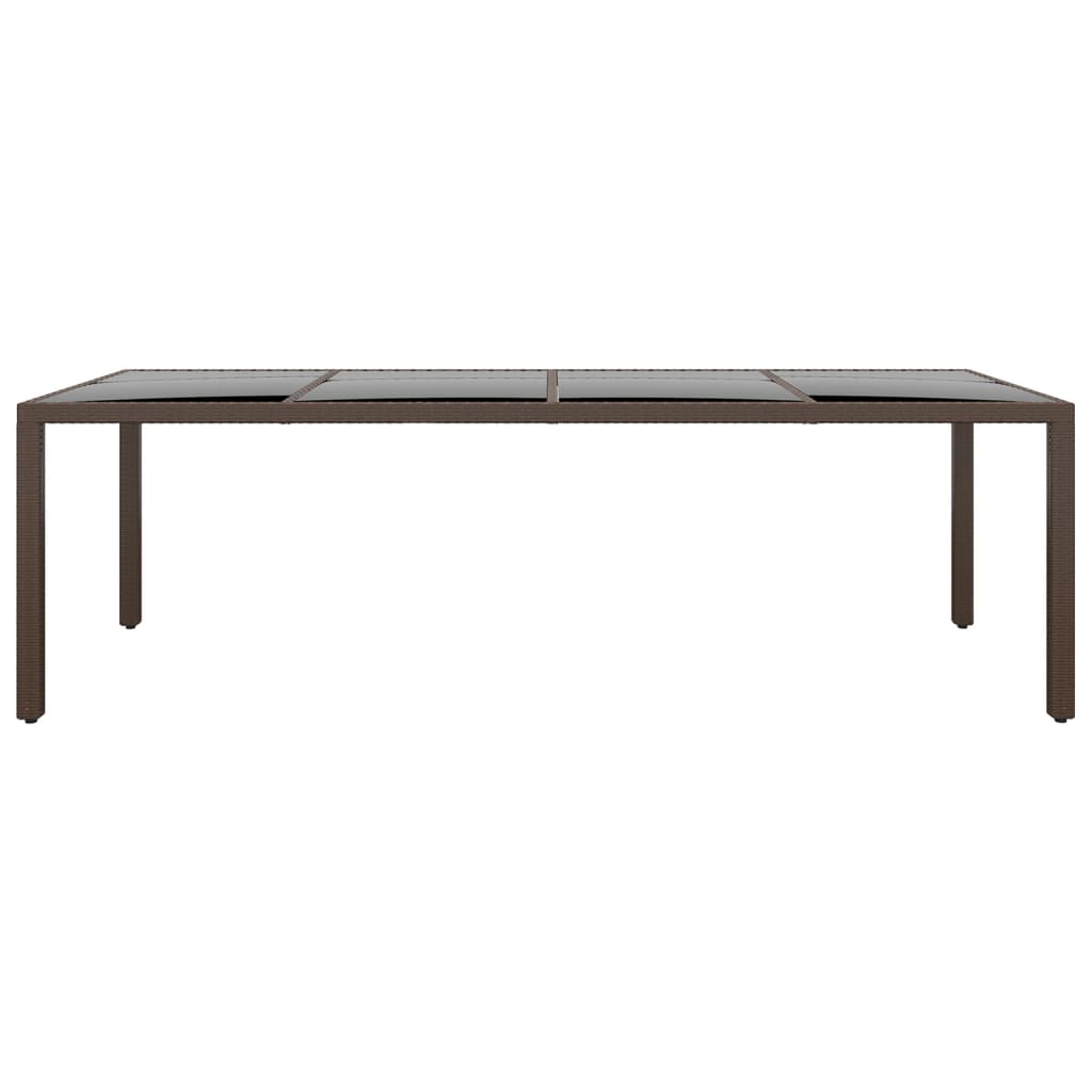 Matgrupp för trädgården 11 delar konstrotting brun