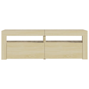 TV-bänk med LED-belysning sonomaek 120x35x40 cm