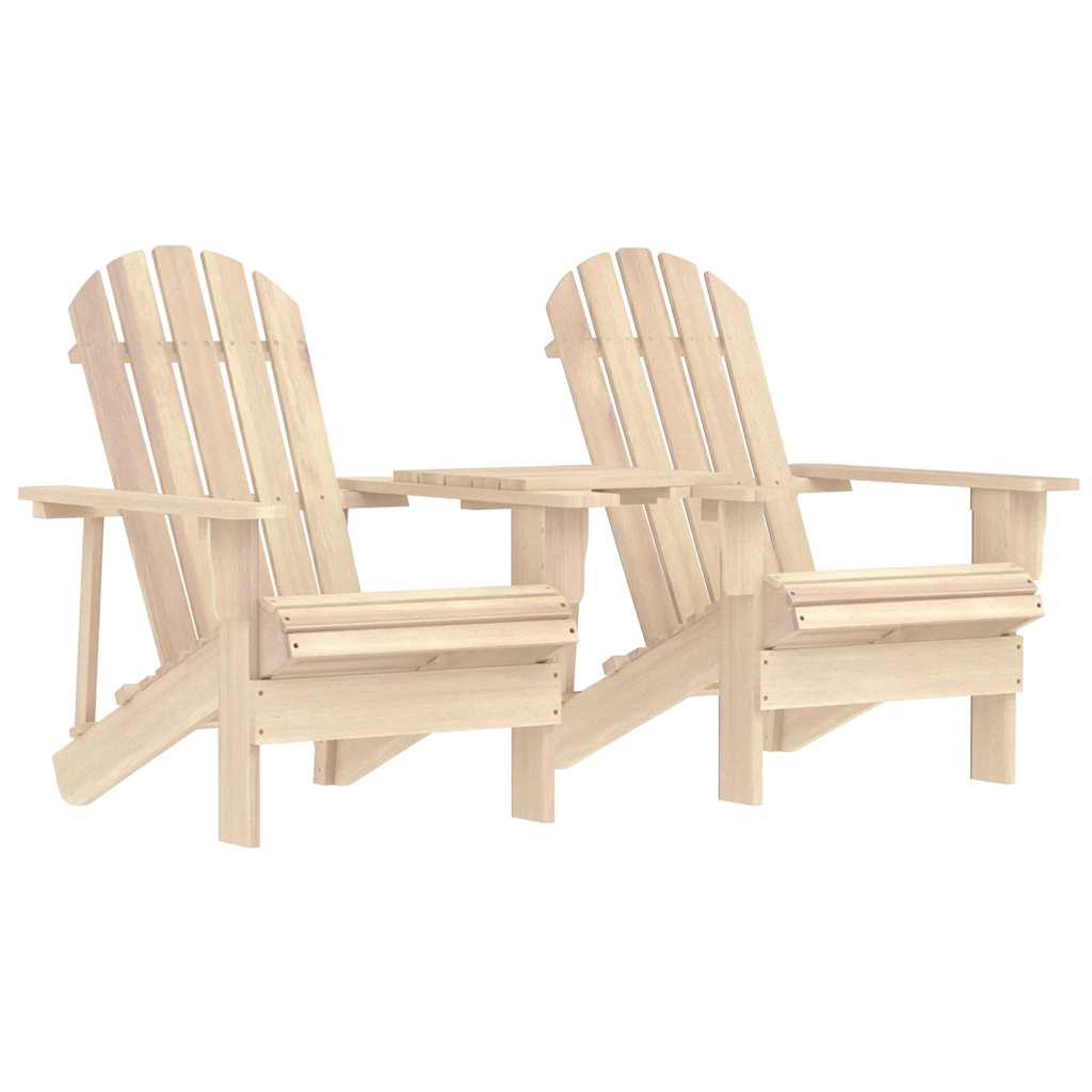 Adirondackstolar med bord massivt granträ