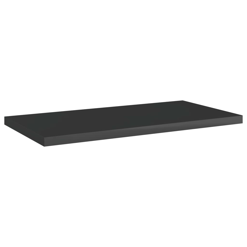 Hyllplan 4 st svart högglans 40x20x1,5 cm konstruerat trä