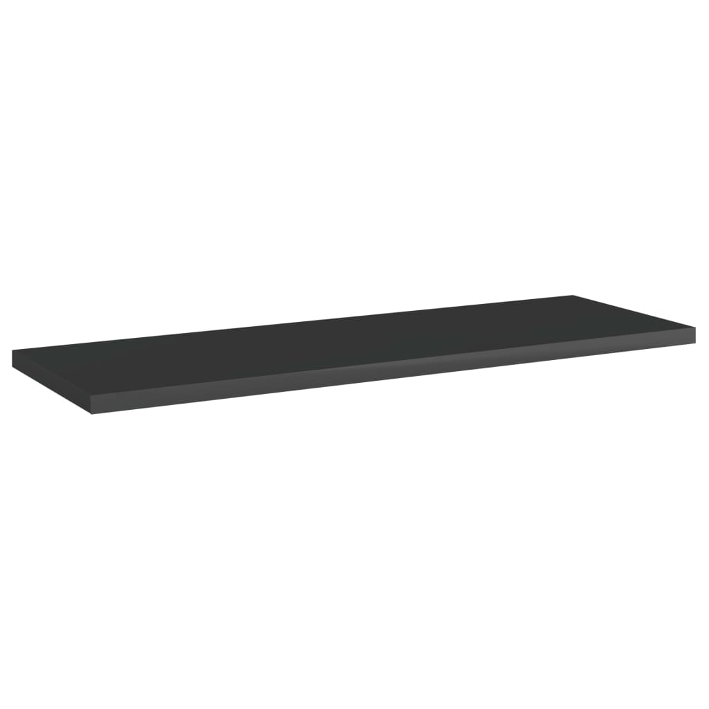 Hyllplan 4 st svart högglans 60x20x1,5 cm konstruerat trä