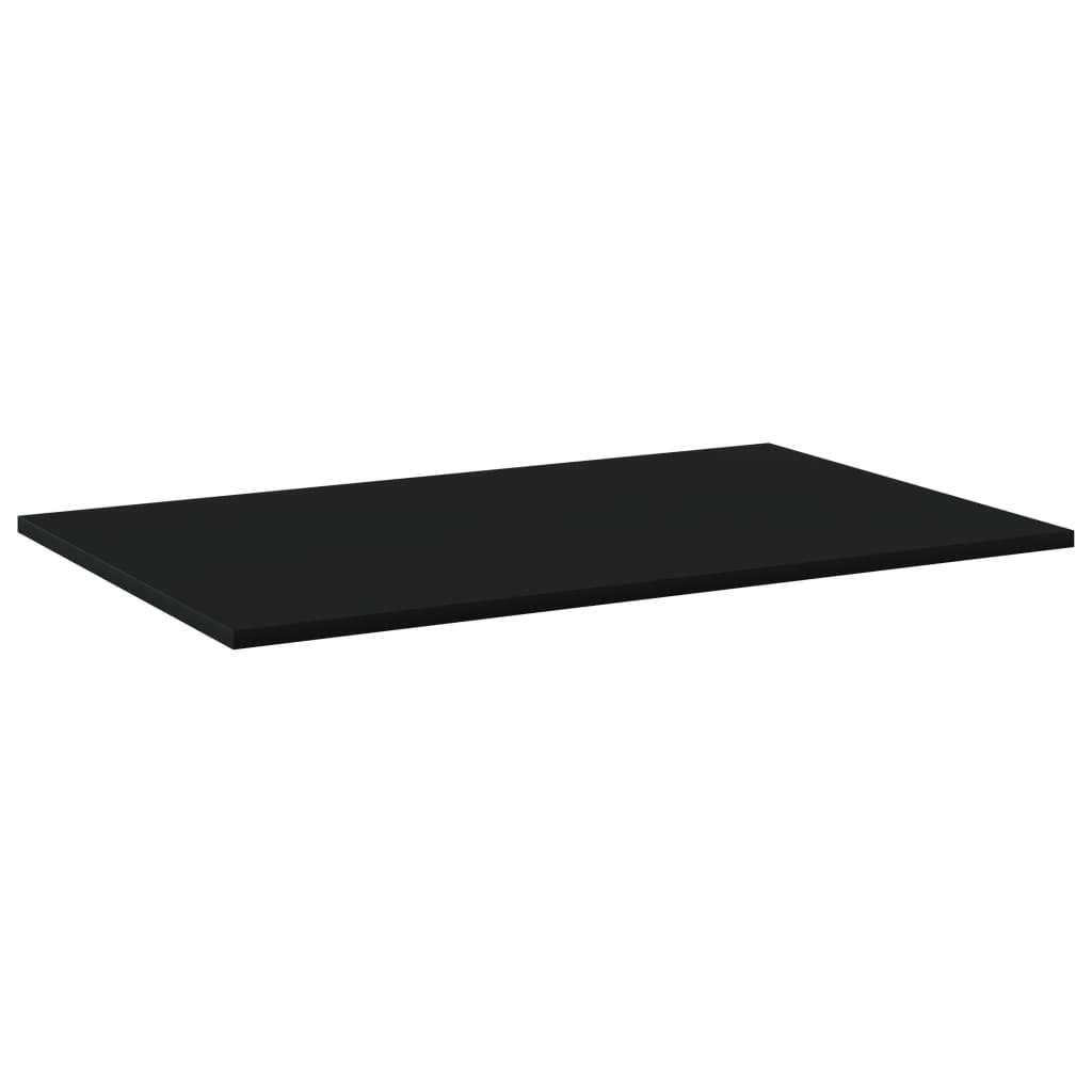 Hyllplan 4 st svart 80x50x1,5 cm konstruerat trä