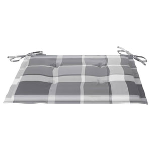 Hopfällbar matgrupp med dyna för trädgården 3 delar massiv teak