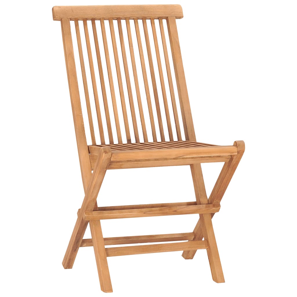 Hopfällbar matgrupp med dyna för trädgården 3 delar massiv teak