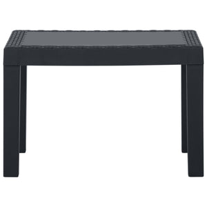 Loungegrupp för trädgården 3 delar med dynor plast grå